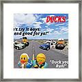 Ducks On Da Run Framed Print