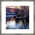 Duero River At Sunset, Soria, Castilla And Leon - Picturesque Ed Framed Print