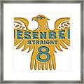 Duesenberg Straight Eight Emblem - Gold Framed Print