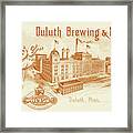 Duluth Brewing And Malting Lithograph Framed Print