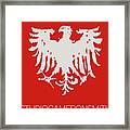 Eagle Logo, Red Framed Print