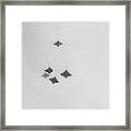 Eagle Rays In Black And White Framed Print