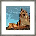 Early Light On Courthouse Cutout Series Framed Print