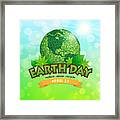 Earth Day April 22 Symbol Framed Print