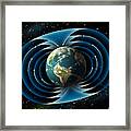 Earth Magnetic Field Framed Print