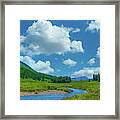 Winding Mountain River, East River At Crested Butte Framed Print