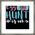 Easter Egg Hunt Is On Framed Print