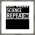 Eat Sleep Science Framed Print