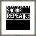 Eat Sleep Snorkel Framed Print