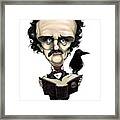 Edgar Allan Poe In Color Framed Print