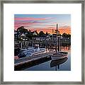Edgartown Harbor At Sunrise Edgartown Ma Martha's Vineyard Framed Print