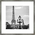 Eiffel Tower And Bridge Alexandre Iii Framed Print