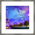 Eiffel Evening Abstract Framed Print
