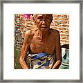 Elderly Woman From Laos Framed Print