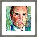 Elon Musk Portrait Framed Print