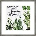 Embrace The Wonderful Journey Of Growing Framed Print
