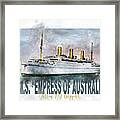 Empress Of Australia Framed Print
