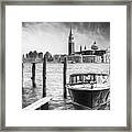 Enchanting Venice Black And White Framed Print