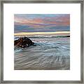 Encompassed By The Waves Framed Print