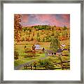 End Of A Vermont Day In Autumn Framed Print