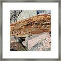 Eroded Into Beautiful Patterns By Small Pebbles Framed Print