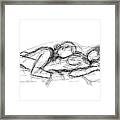 Erotic Couple Sketches 7 Framed Print