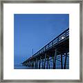 Evening At The Pier - Topsail Island Framed Print