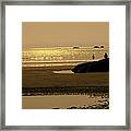 Evening Ocean Silhouettes Framed Print