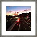 Evening Traffic Framed Print
