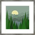 Evergreen Mountain Framed Print