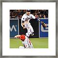 Everth Cabrera And Chris Heisey Framed Print