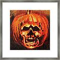 Evil Pumpkin Halloween Ii Framed Print