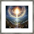 Exploding Into The Infinite Glow Framed Print