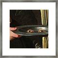 Eyeballs On A Pewter Dish, Saint Lucy Framed Print
