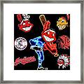 Faces Of The Cleveland Indians Framed Print