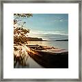 Fairy-tale Boat Moored On The Shore Framed Print