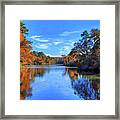 Fall Reflections In Mariners Lake In Newport News Virginia Framed Print