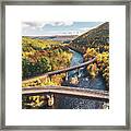 Fall View Looking East Over Nesquehoning Bridge Framed Print