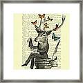 Fantasy Deer With Butterflies Framed Print