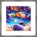 Fantasy Galaxy Space Celestial World Framed Print
