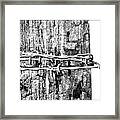 Fence Post In Wire Framed Print