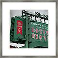 Fenway Park Scoreboard Panorama - Boston Massachusetts Framed Print