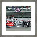 Fernando Alonso, Full Throttle At Indy, 2007 Framed Print