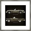 Ferrari 250gt Spyder California 1960 And Ford Thunderbird Convertible 1957 Framed Print