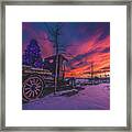 Festive Ford Truck Sunset Framed Print