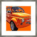 Fiat 500 Orange Framed Print