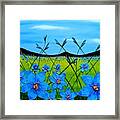 Field Of Blue Flax Flowers #4 Framed Print