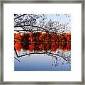 Fiery Colors On The Lake Framed Print
