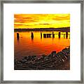 Fire In The Water Framed Print