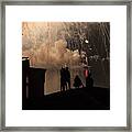 Firework Smoke Valparaiso Framed Print